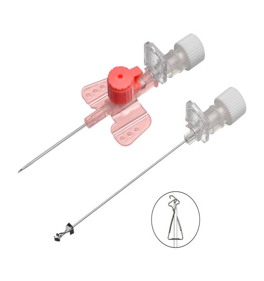 SAFETY IV CANNULA WITH WINGS & INJECTION PORT